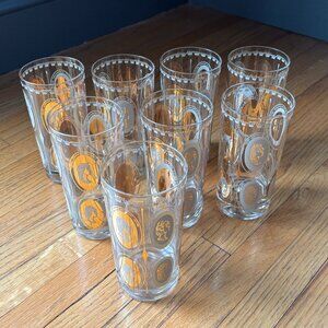 RARE Historic Women - Eight Hi-Ball Glasses